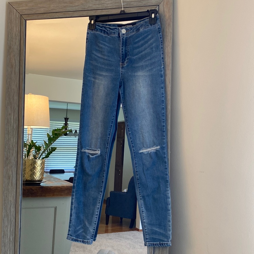 Ashley Mason, size 24 distressed high waisted skinny jeans, perfect condition! - Picture 1 of 7
